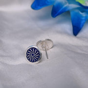 blue-enamel-flower-ear-studs